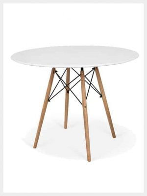 Mesa Eames DKR branca para locação